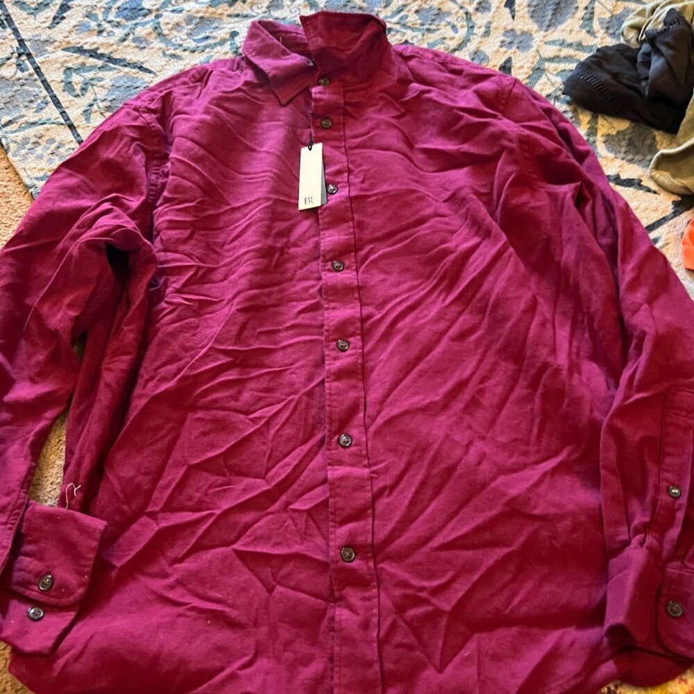 NWT BR large button down top - Picture 3 of 12